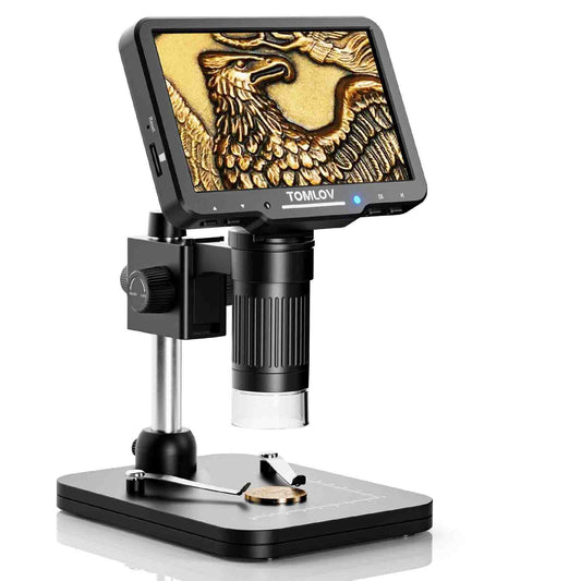 TOMLOV DM5 5’’1080P Coin Microscope 1000X,