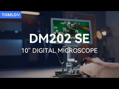 TOMLOV DM202 SE 10.1 inch LCD Digital Microscope with Dual Battery 1300x